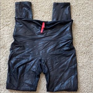 SPANX faux leather black. Size Medium